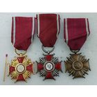 Комплект знаков ПНР. За заслуги. 1, 2, 3 степени.