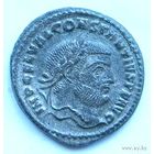 Римская империя, Констанций I, АЕ крупный 27мм фоллис, серебрение!!!