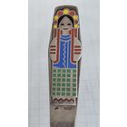 С 1 РУБЛЯ ! ЛОЖКА СССР СЕРЕБРО 32 гр. 915 проба ЭМАЛЬ ДЕВУШКА ДЕВОЧКА  ДЕТИ  ТАНЦЫ