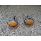 Запонки . Янтарь СССР . 875