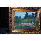 Картина: "Обнаженная". 2007 год. ДВП/масло. Размер-30*25см.-Мельник К.