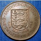 Джерси 1/12 шиллинга 1960 г. 300 лет вступления на престол короля Карла ll