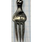 С 1 РУБЛЯ! ВИЛКА 1861 ГОД СЕРЕБРО 84 ПРОБА ДЛЯ ФРУКТОВ