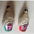Елочные игрушки, избушки, разный цвет, стекло, одним лотом