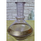 Винтажный графин из богемского стекла с золотистым узором эпохи СССР, без пробки.