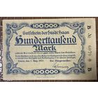 Банкнота 100000 марок 1923 год. Хаан. Веймарская республика