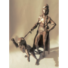 Статуэтка Девушка с леопардом Бронза