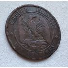 Франция 10 сантимов, 1856 "W" - Лилль 6-14-21