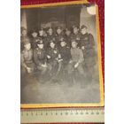 Летчики солдаты и офицера авиационный полк коллективное фото 1946 17х20 подписано.(А45)