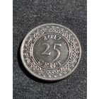 Суринам 25 центов 2017
