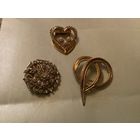 Брошь Зажим Жемчуг Стразы Германия винтаж клеймо Sphinx?