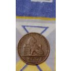 Бельгия 2 сантима 1873 belges