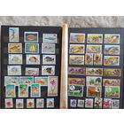 Альбом с марками - флора и фауна и др - марки цветы, животные и др.