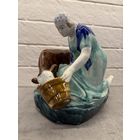 Статуэтка ТЕЛЯТНИЦА. Конаково. ЗИК 1940 тые годы. Большая.  СУПЕР РЕДКОСТЬ!.  Распродажа коллекции!!!