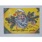 Лиепиньш новым годом 1989 двойная чистая размер 10х15 см