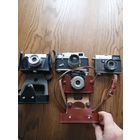 Фотоаппараты пленочные из СССР. Zorki4, чайка2м, смена2 и смена8м