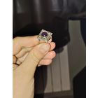 Кольцо 925 аметист женское