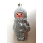 Елочная игрушка, девочка, стекло