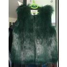 Меховая безрукавка шикарного изумрудного цвета, р.S