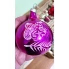 Ёлочная игрушка. Шар с рисунком.  К