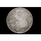 Талер (экю) 1790 г. Франция, Людовик XVI. Кабинетная патина!