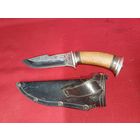 С рубля без мц. нож с поясным чехлом "Скорпион". общая длина рукоятки и полотна 25см