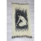 Настенный коврик, ГДР, девушка, длина 83 см., ширина 42 см.