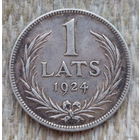 Латвия 1 лат 1924 года. Герб Латвии. Серебро. Предложи свою цену или обмен!