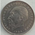 Германия 2 марки 1974 г. J. Конрад Аденауэр. 20 лет Федеративной Республике (1949-1969)