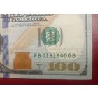 Торг! 100 долларов США 2017А, интересный номер: РВ 0 19 19 000 В, XF - AU.
