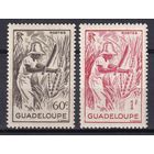 103.FrK. Франция. Заморский департамент Гваделупа. Местные мотивы. 1947 г. 60C, 1 Fr. Mi.##217-218.