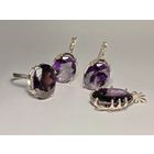 Кулон Серьги и Кольцо серебро 925 пр. Размер 20 мм. С рубля.