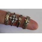 Серебряные Кольца 4 штуки.19 мм.