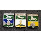 Серия "Квадрат". Гербы городов Томской губернии: Барнаул, Колывань, Кузнецк.  Клеймо ЭТПК. Цена за знак.