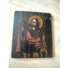 Икона Святой Великомученицы Варвары, письмо, старинная, с рубля, большой размер