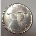 1 доллар 1967 Канада сахарная! Серебро