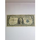 Доллар 1957 год с синей печатью редкий, с рубля