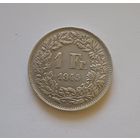1 франк. 1945г. 835пр., Швейцария.