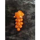 Брошь "Смородина" янтарь, позолота СССР