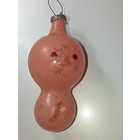 Ёлочная игрушка  -  Лялька  . СССР  . Стекло .