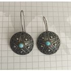 Серьги бирюзовое Солнце, СССР