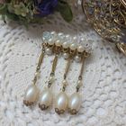 Брошь-планка с жемчугом Чехословакия сер. 20 века