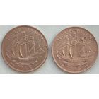 Великобритания 1/2 пенни 1945 г. Цена за 1 шт.