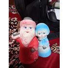 Дед Мороз и Снегурочка СССР  резиновые игрушки