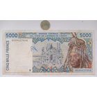 Werty71 Французская Западная Африка Сенегал 5000 франков 2002 - 2003 K банкнота