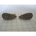 Серьги 925 пробы с марказитами.