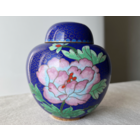 Имбирница / чайная банка с крышкой Клуазонне перегородчатая эмаль 12см высота