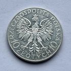 Монета серебро Польша 10  злотых 1933 год Ядвига ОТЛИЧНЫЕ