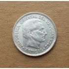 Уругвай, 1 песо 1942 г., серебро 0.720