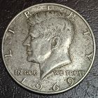 1/2 доллара  1969 D. Kennedy Half Dollar серебро.